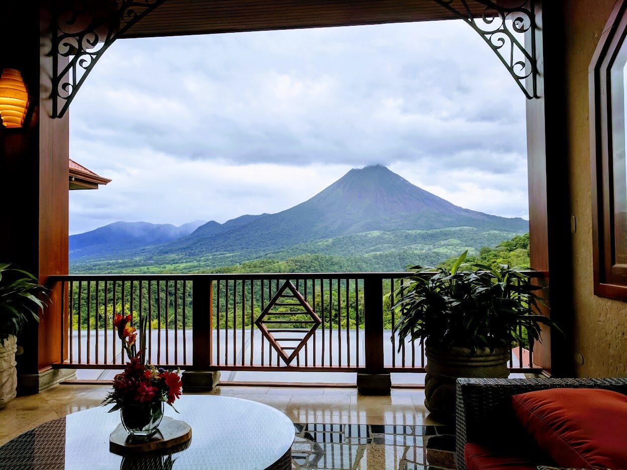 Deck view of a volcano
